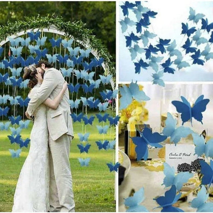 3D Paper Butterfly Garland: DIY Wedding, Party, and Birthday Hanging Decorations