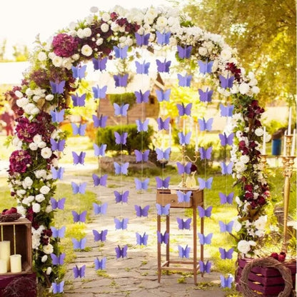 3D Paper Butterfly Garland: DIY Wedding, Party, and Birthday Hanging Decorations