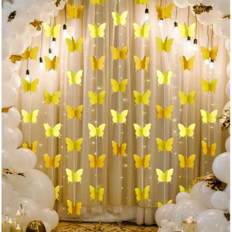 3D Paper Butterfly Garland: DIY Wedding, Party, and Birthday Hanging Decorations