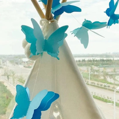 3D Paper Butterfly Garland: DIY Wedding, Party, and Birthday Hanging Decorations
