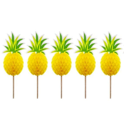 3D honeycomb pineapple on pick