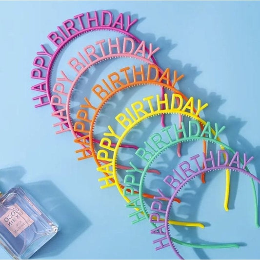 6-Pack of Colorful Candy Birthday Headbands for Kids - Perfect for Birthdays!