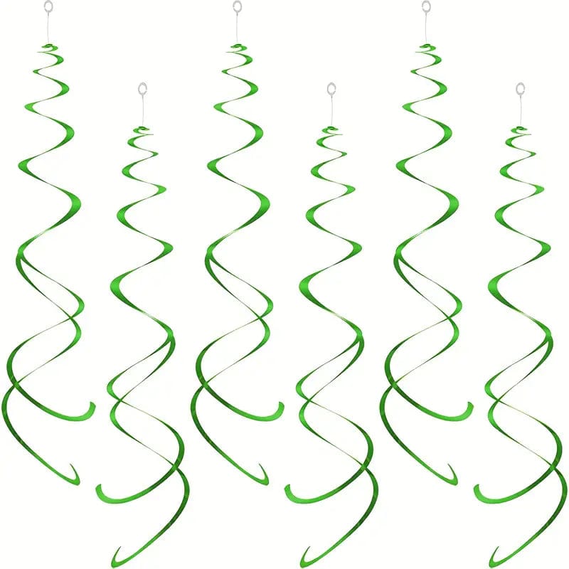 6 pk Double Spiral Hanging Ornament Charms Swirl Pull Flower Birthday Party Decoration Party Decor Supplies