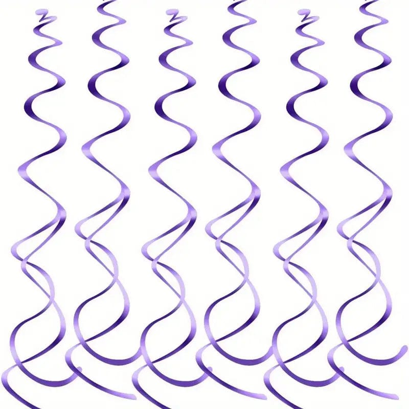 6 pk Double Spiral Hanging Ornament Charms Swirl Pull Flower Birthday Party Decoration Party Decor Supplies