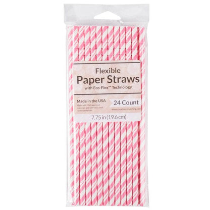 Assorted flexible paper straws that are eco-friendly, and great for Spring, Summer, Fall Pool Parties, BBQ's, and turtle safe!