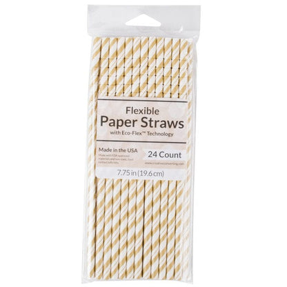 Assorted flexible paper straws that are eco-friendly, and great for Spring, Summer, Fall Pool Parties, BBQ's, and turtle safe!