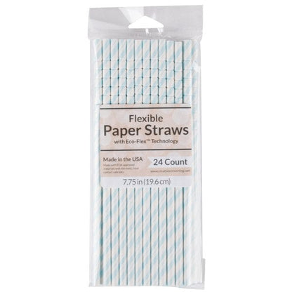 Assorted flexible paper straws that are eco-friendly, and great for Spring, Summer, Fall Pool Parties, BBQ's, and turtle safe!