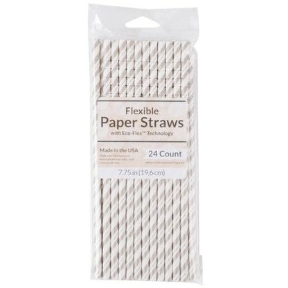 Assorted flexible paper straws that are eco-friendly, and great for Spring, Summer, Fall Pool Parties, BBQ's, and turtle safe!