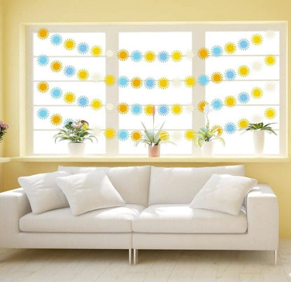 Boho Sun Garland Felt Banner, Hippie Boho Muted Sun, Party Supplies, baby shower