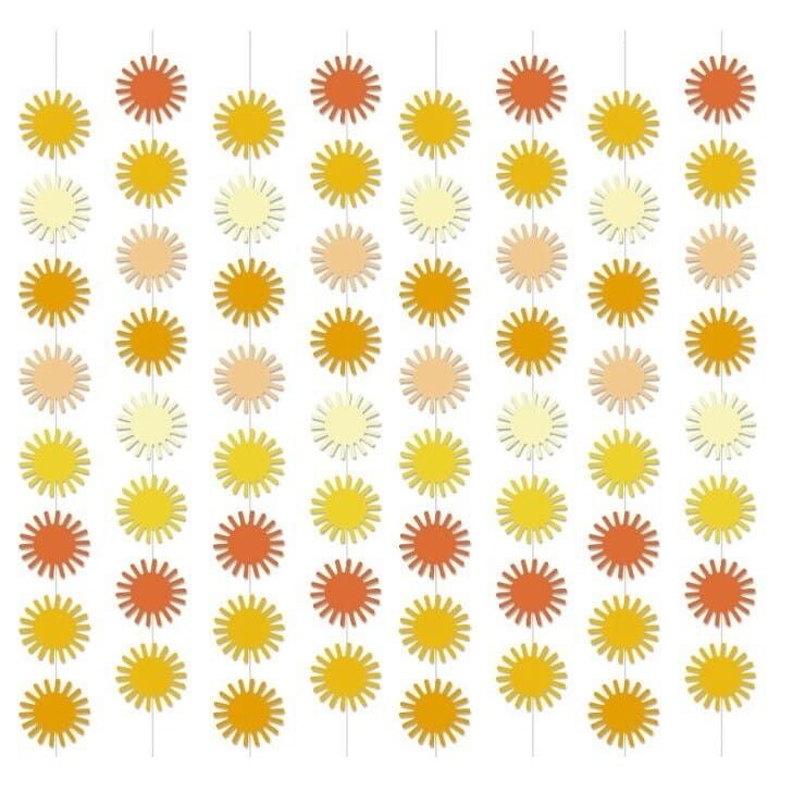 Boho Sun-Themed Banner String Decorations