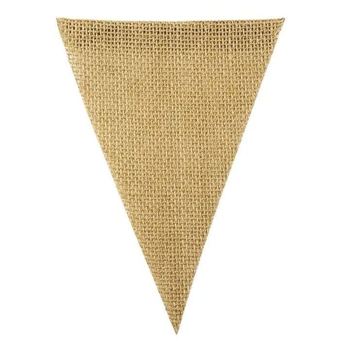Brown Burlap Linen Flag: Versatile Party & Home Decor