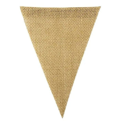 Brown Burlap Linen Flag: Versatile Party & Home Decor