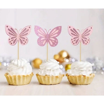 Butterfly Bliss: Cupcake Swabs for Elegant Dessert Table Decor!