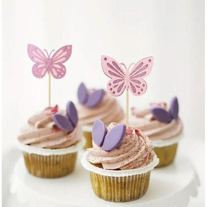 Butterfly Bliss: Cupcake Swabs for Elegant Dessert Table Decor!