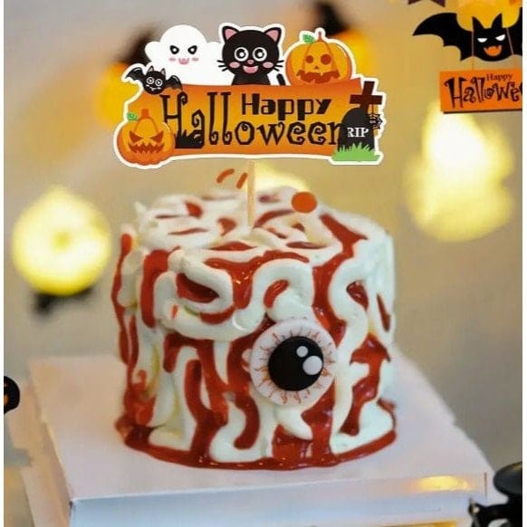 Cartoon Fun: 7pcs Halloween Cake Topper for Unique Party Decor!