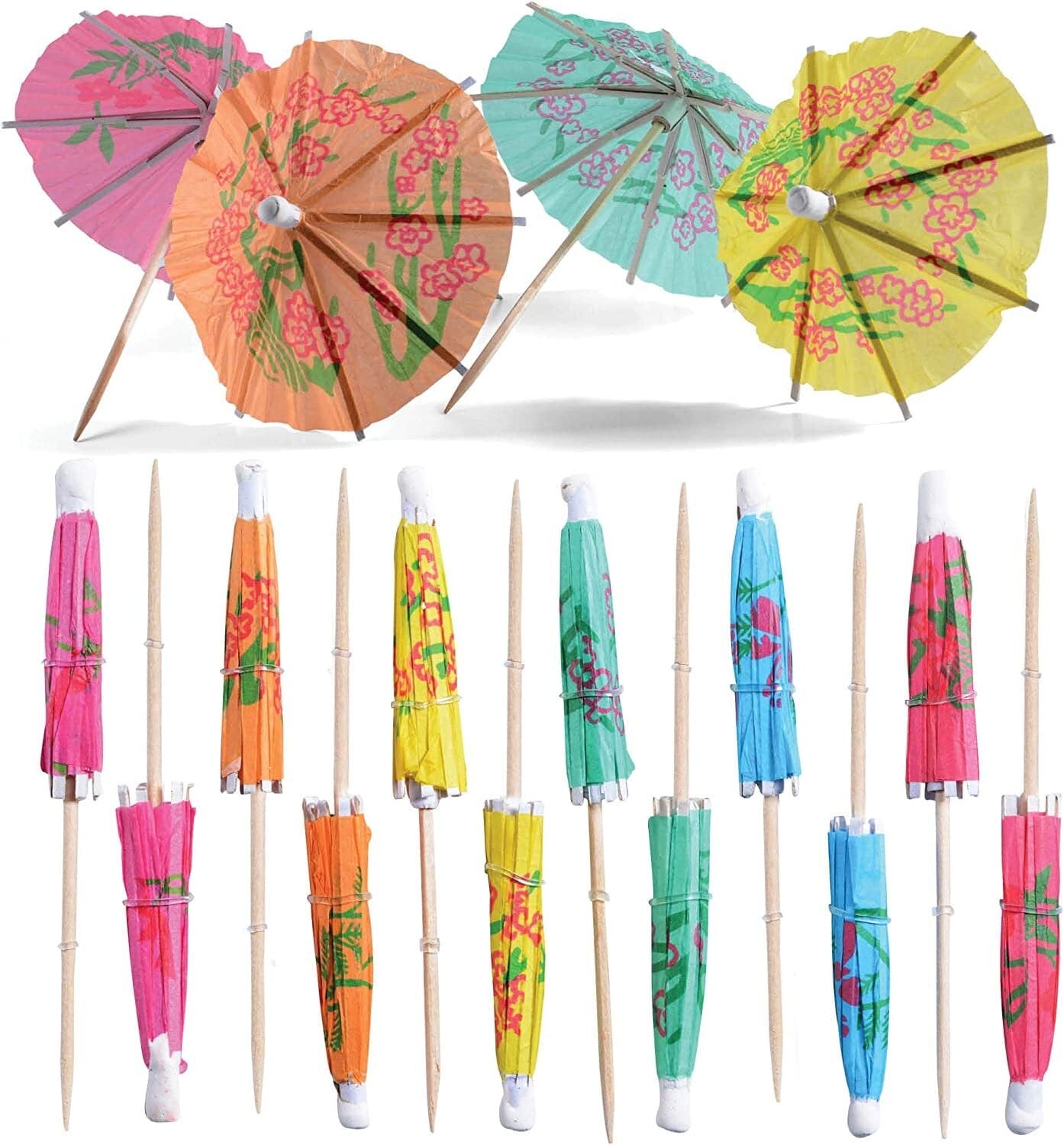 Cocktail Umbrellas for Drinks, Umbrella Drink picks that are 4", Tiki Bars, Picnics, Cake Toppers, Parties, Perfect summer drink decoration!