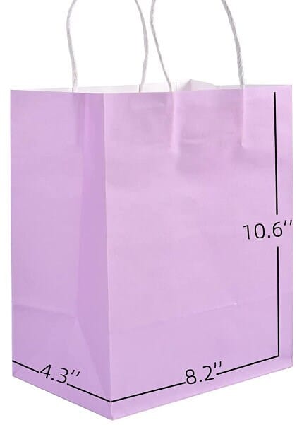 Colored gift Bags with Handle-Mixed Colors Treat Bags-Favor Bags-Birthday Party-Bags-Red-Yellow-Blue-Green-Orange