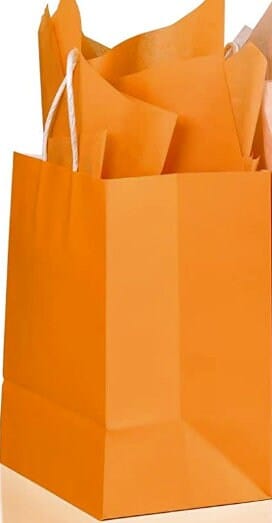 Colored gift Bags with Handle-Mixed Colors Treat Bags-Favor Bags-Birthday Party-Bags-Red-Yellow-Blue-Green-Orange