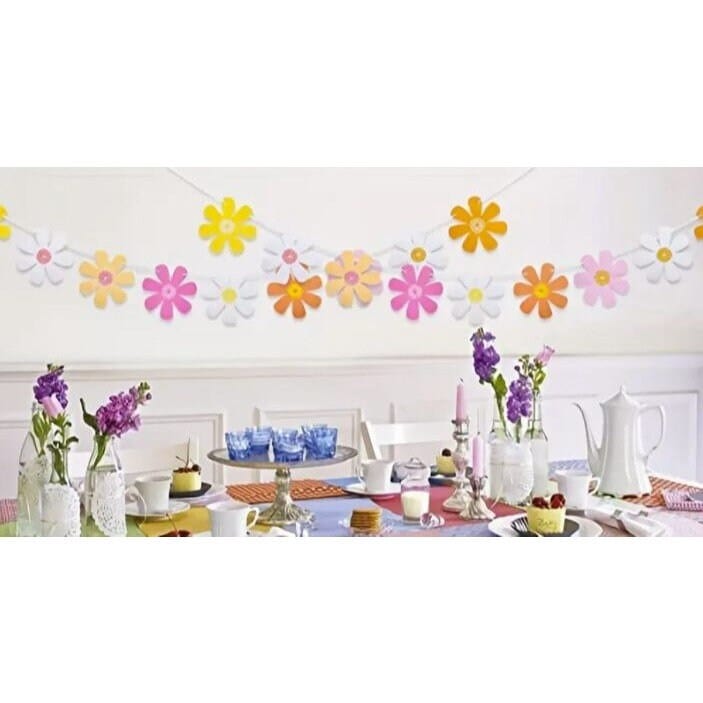 Daisy Hipster hanging banner-  Our Garland Hippie Party Banner is great for parties, girl rooms, and more!