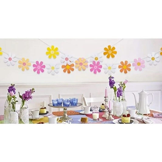 Daisy Hipster hanging banner-  Our Garland Hippie Party Banner is great for parties, girl rooms, and more!
