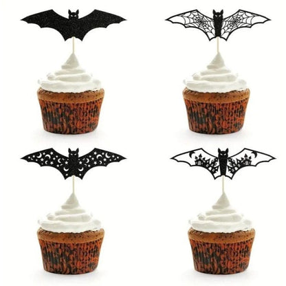 Dimensional Bat Cake Decorations: Spooky Halloween Party Accents
