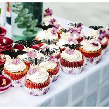 Dimensional Bat Cake Decorations: Spooky Halloween Party Accents