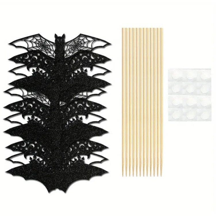 Dimensional Bat Cake Decorations: Spooky Halloween Party Accents