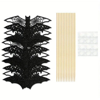 Dimensional Bat Cake Decorations: Spooky Halloween Party Accents