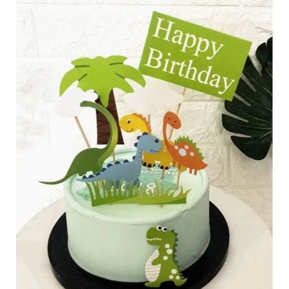 Dinosaur Family Cake Toppers for Enchanting Kids' Baby Shower Party Decor and Dessert Table Magic!