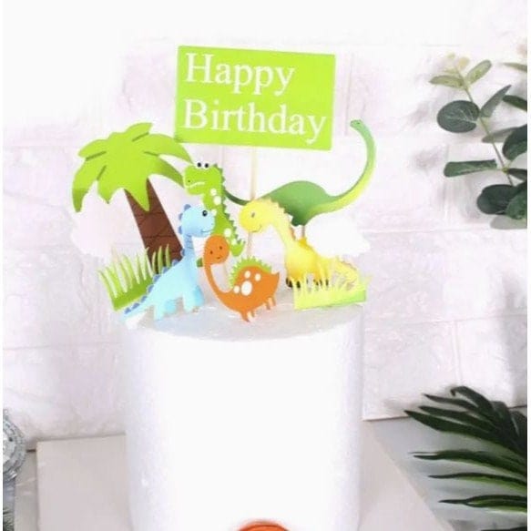 Dinosaur Family Cake Toppers for Enchanting Kids' Baby Shower Party Decor and Dessert Table Magic!