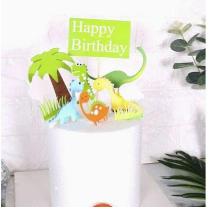 Dinosaur Family Cake Toppers for Enchanting Kids' Baby Shower Party Decor and Dessert Table Magic!