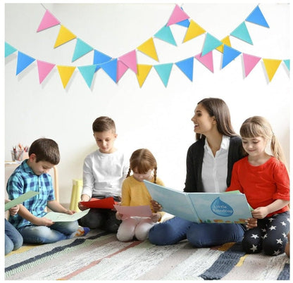 Felt Pennant Flags, Triangle Bunting Banner Hanging Decoration, Wedding Bridal Engagement Shower Birthday Anniversary Party Supplies