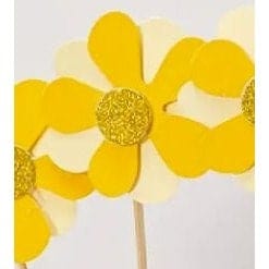 Flowers Cake Toppers, Paper Fan Flower Cake Insert, Paper Fan Flower Cake Insert, Baking Decoration Supplies, Birthday Party Dessert Table