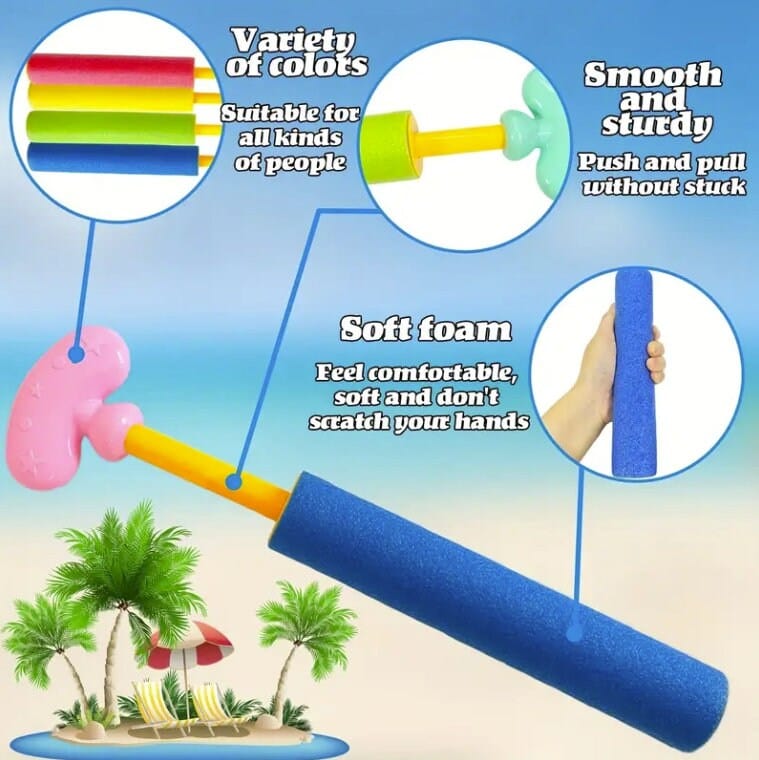 Foam Water Shooter, Water Blaster, Water Toys, Swimming Pool, Beach Summer Water Game, Water Party, Summer Supplies, Party Supplies