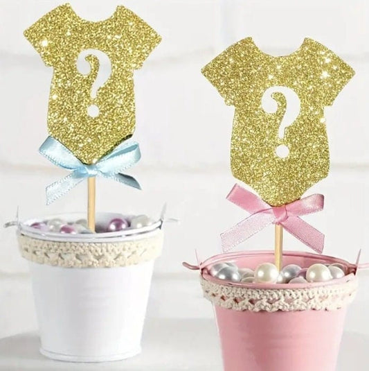Gender Reveal Cupcake Toppers, Gender Reveal Baby Shower Cake Decor, Baby Shower Cake Decor, Party Supplies, Baking Supplies
