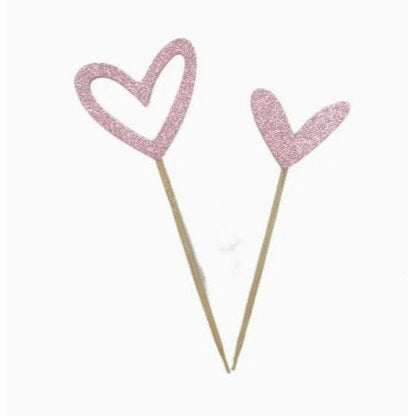 Glittering Hearts- Double-Sided Cake Insert for Love-Filled Celebrations!