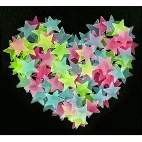 Glowing Star Stickers: 100pcs for Bedroom & Living Room Decor