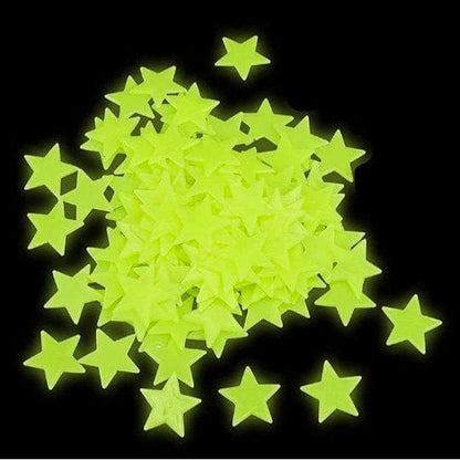 Glowing Star Stickers: 100pcs for Bedroom & Living Room Decor
