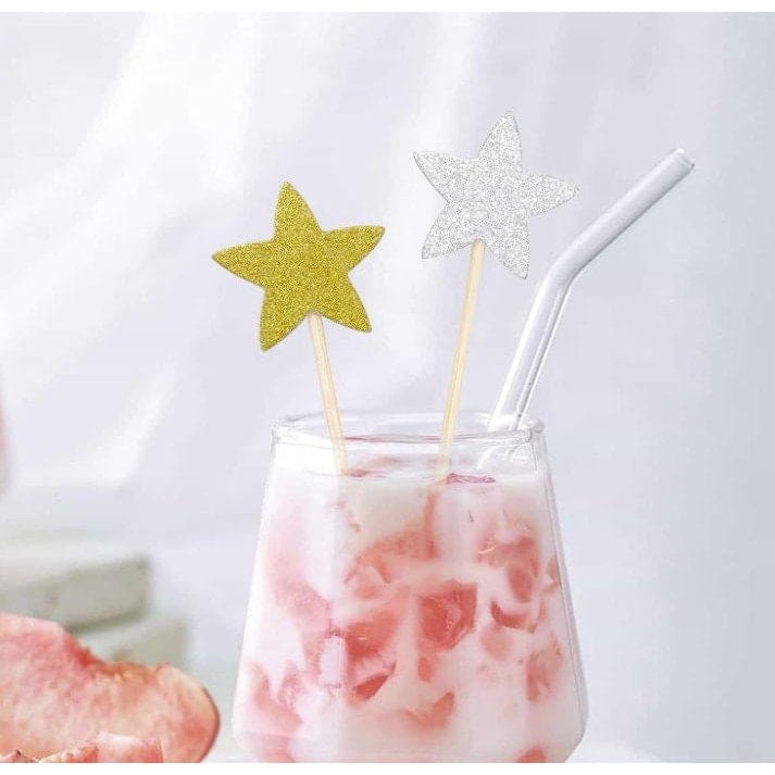 Gold & Silver Star Cupcake Toppers: Twinkle for Parties