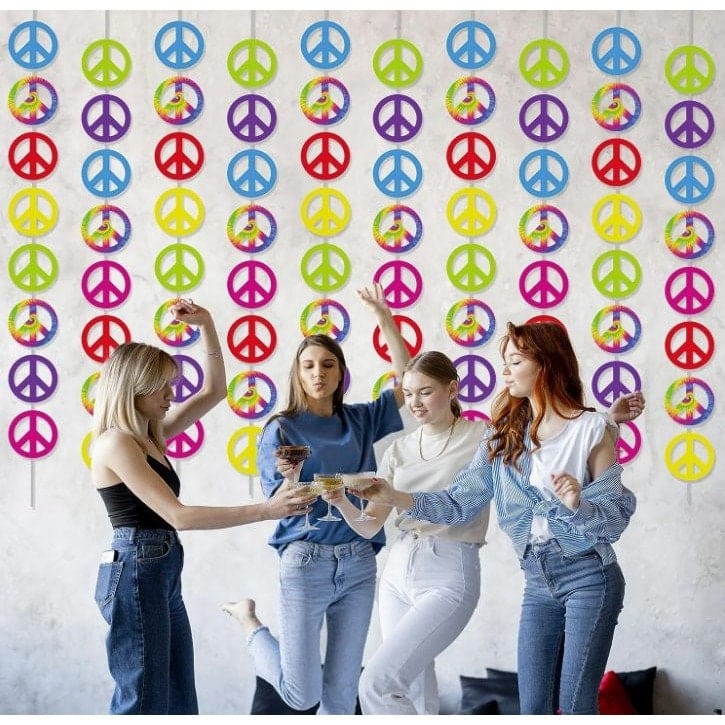 Groovy 60's Hippie Theme Party Banners and Decorations