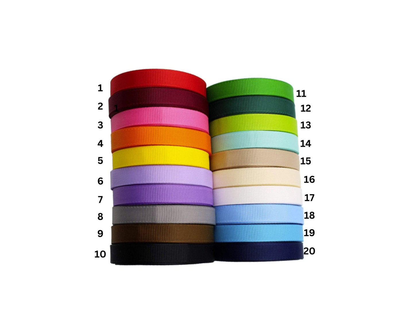 Grosgrain Ribbon, 3/8" X 2 Yard/Roll, 24 Colors, Perfect for Wedding, Gift Wrapping, Bow Making, Scrapbooking & Other Projects!