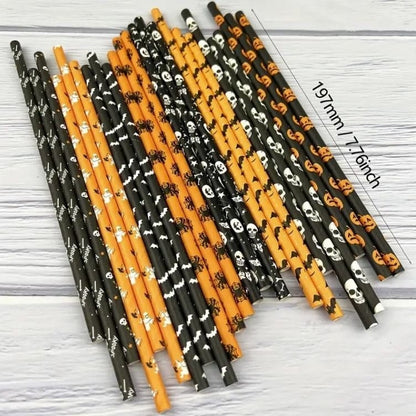 Halloween Paper Straws: Festive Drink Accents!