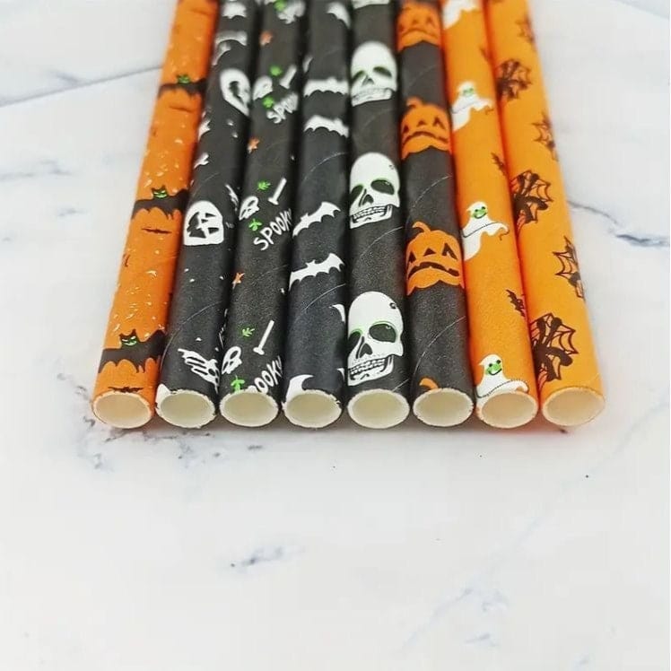 Halloween Paper Straws: Festive Drink Accents!