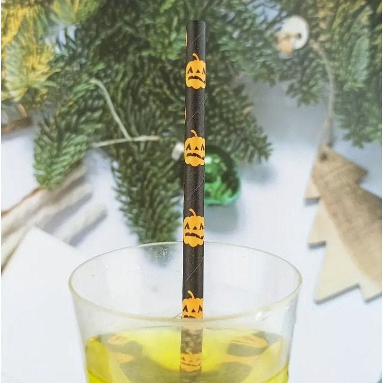 Halloween Paper Straws: Festive Drink Accents!