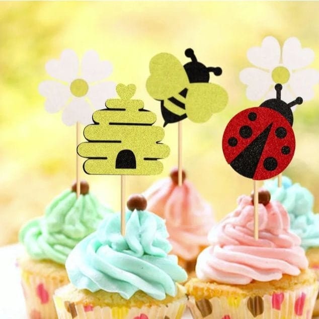 Ladybug and Bee Cupcake Toppers: Party Decor