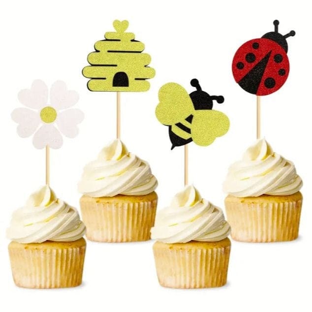 Ladybug and Bee Cupcake Toppers: Party Decor