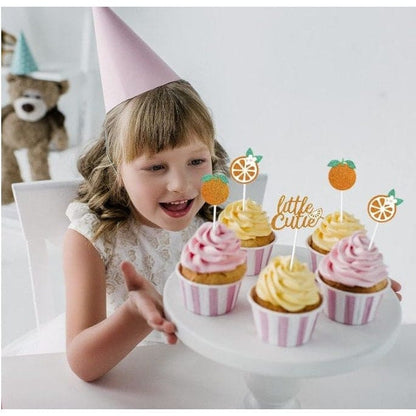 Little Cutie Glitter Cupcake Toppers: Sweet Decorations