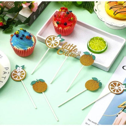 Little Cutie Glitter Cupcake Toppers: Sweet Decorations