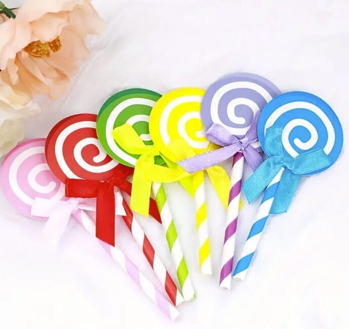 Lollipop Cake Toppers, Sweet Candy Lollipop Cake Decor, Candy Donut Theme Decoration Supplies, Dessert Table Dress Up