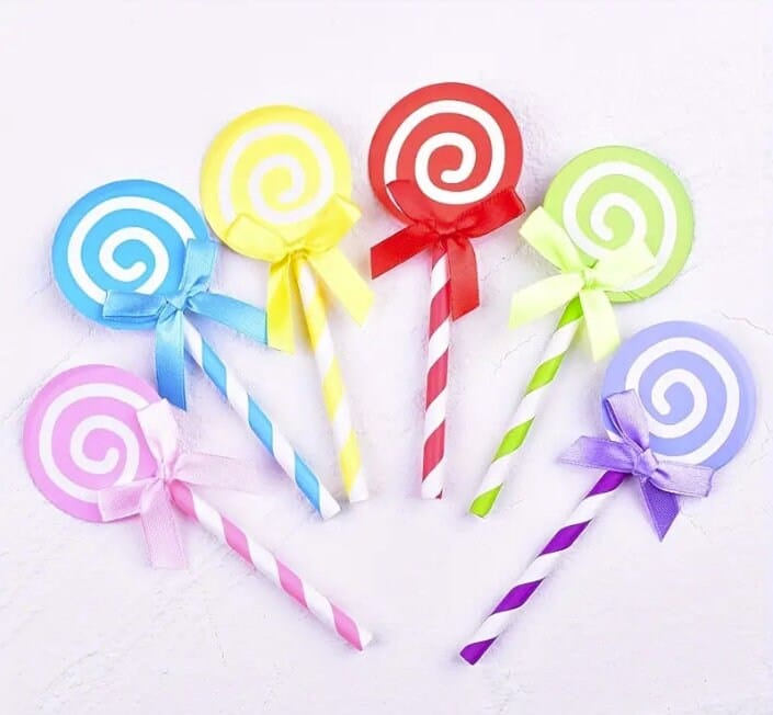 Lollipop Cake Toppers, Sweet Candy Lollipop Cake Decor, Candy Donut Theme Decoration Supplies, Dessert Table Dress Up